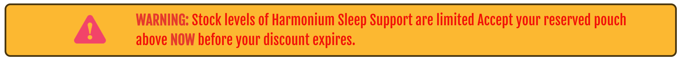Harmonium Sleep Support - WARNING